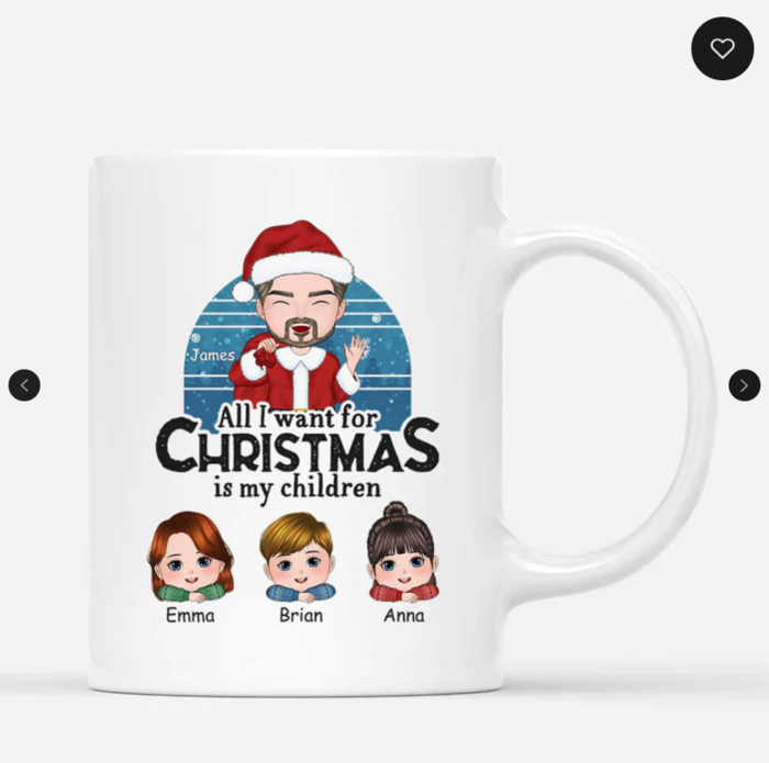 Another idea is to gift your daughter and the entire family matching Christmas-themed mugs