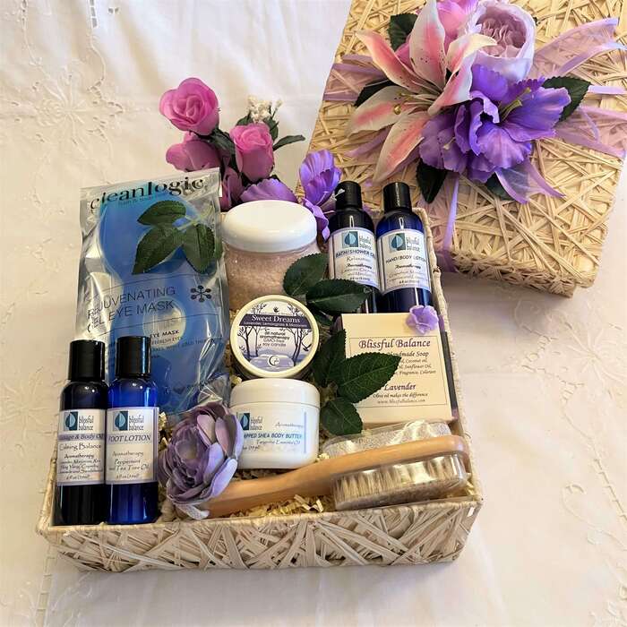 Moving can be exhausting, so a comfort and relaxation basket is a thoughtful choice